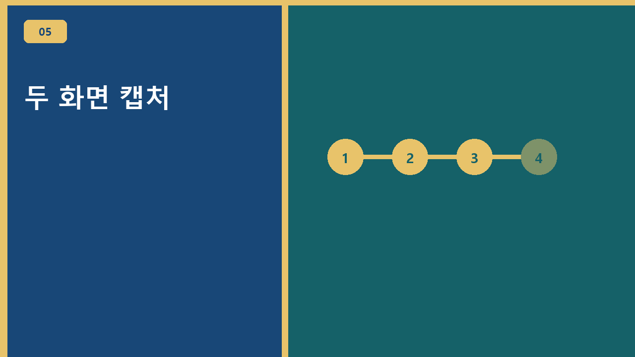 두 화면 캡처
